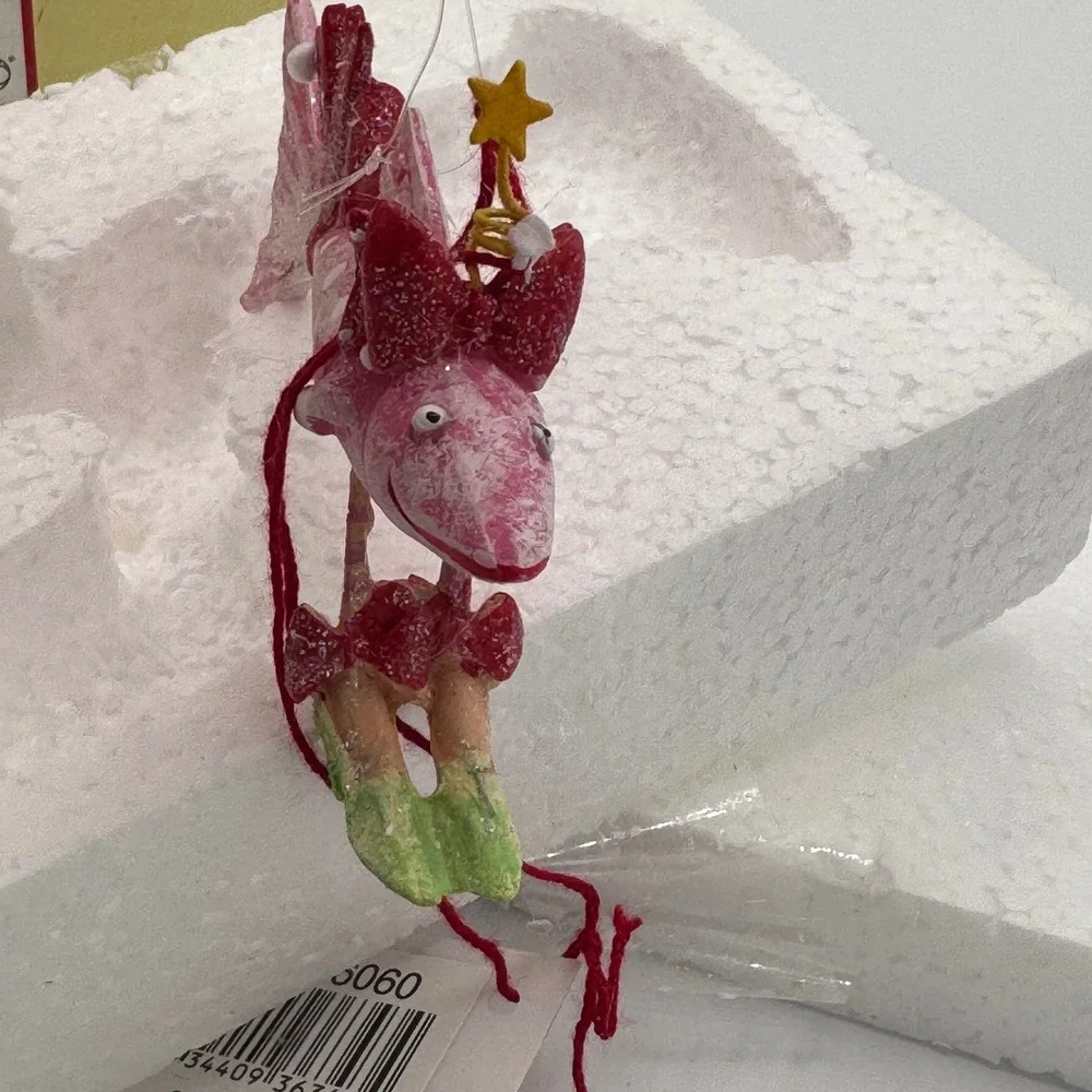 Dept 56 Christmas Krinkles Patience Brewster Pink Fish Ornament 56.36060 NIB